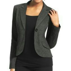 CAbi gray ponte knit Jet Set blazer